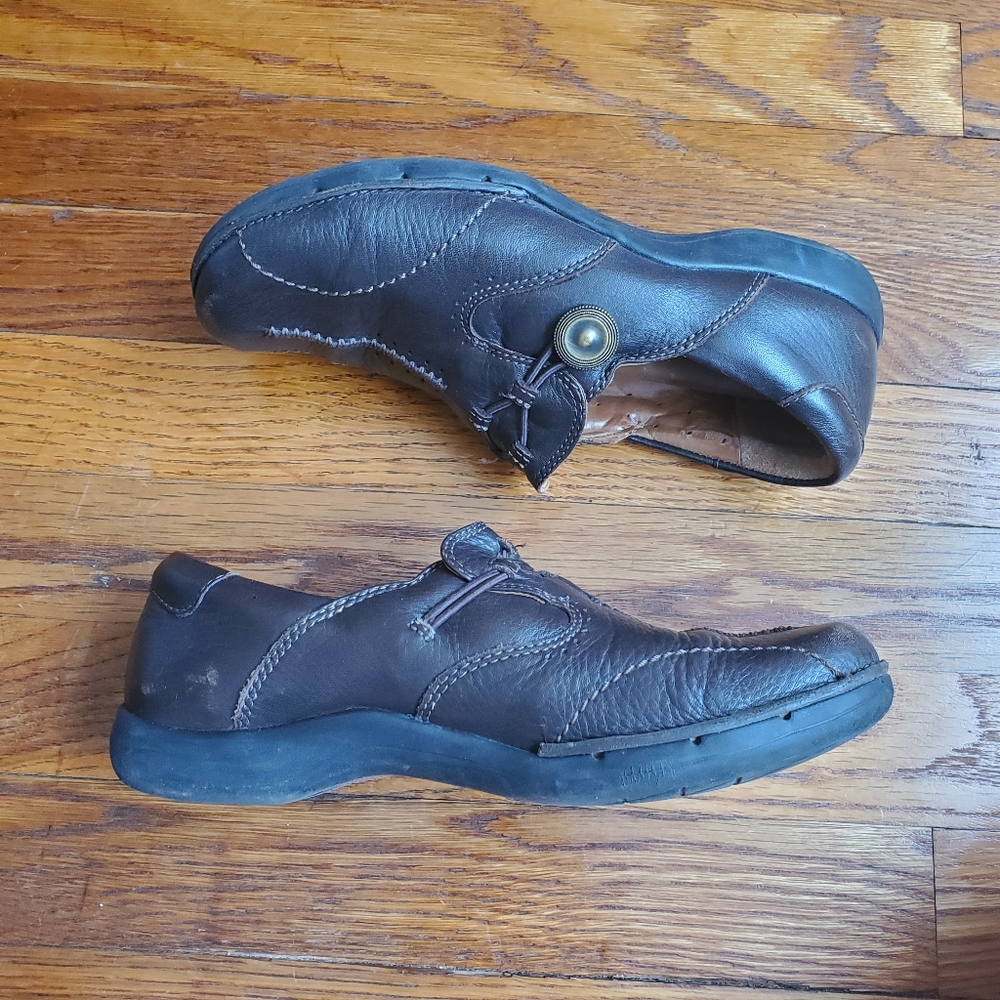 Clarks Unstructured Unloop Leather Clogs Slip On … - image 6